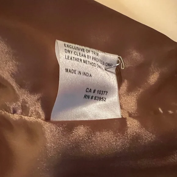 Margaret Godfrey Tan Leather Front Zipper Vest W/ Belt and Pockets - Size 6 - Picture 8 of 8